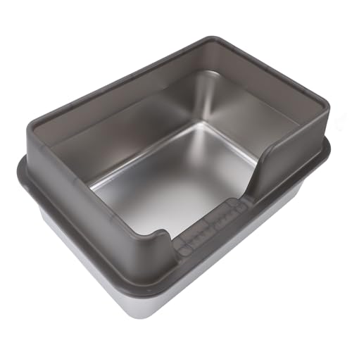 TARSHYRY Edelstahl -Stahl -Müllbox -Proobe Hohe Seite Große Offene Abfallpfanne mit Schaufel Kätzchen Kleine Mittelgroße Haustiere Langlebige Metalldrüsenbox 19,7 X 13,8 X 9,8 Zoll (großes Schwarz) TARSHYRY Edelstahl -Stahl -Müllbox -Proobe Hohe Seite Große Offene Abfallpfanne mit Schaufel Kätzchen Kleine Mittelgroße Haustiere Langlebige Metalldrüsenbox 19,7 X 13,8 X 9,8 Zoll (großes Schwarz) von TARSHYRY