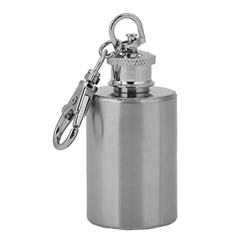 TARSHYRY Edelstahl -Whisky -Alkoholkolben Eleganter Flasche Cotainer mit Trichter für das Camping -Picknickfischen Geeignet (1 Unz Schlüsselbund Pot + 1 Trichter) von TARSHYRY