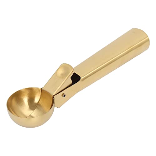 TARSHYRY Eiscreme-Schaufel, Edelstahl-Eiscreme-Kugel, Eiscreme-Scooper mit Frühlings Auslöscher und Non-Stick, Multifunktional für Obst Gefrorenes Dessert (GOLD) von TARSHYRY