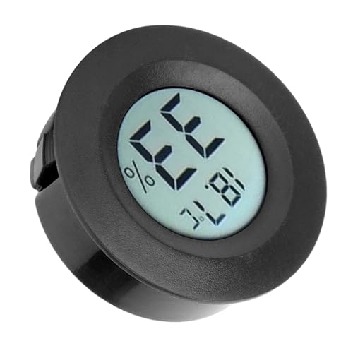 TARSHYRY Feuchtigkeitsmesser, Digitales Thermometer ABS -Thermometer Hygrometer mit LCD -Display Thermostat für Haus für Haus und Professionelle Verwendung (BLACK) von TARSHYRY