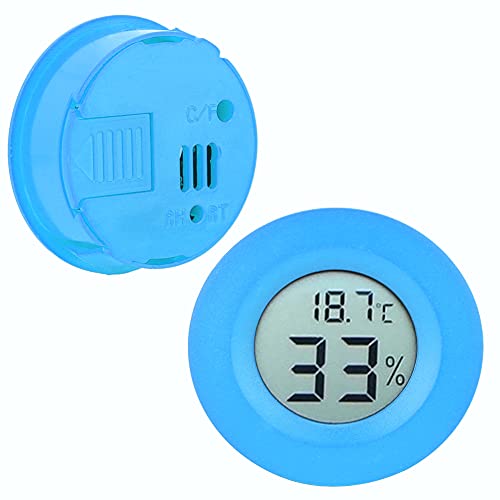 TARSHYRY Feuchtigkeitsmesser, Digitales Thermometer ABS -Thermometer Hygrometer mit LCD -Display Thermostat für Haus für Haus und Professionelle Verwendung (BLUE) von TARSHYRY