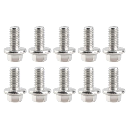 TARSHYRY Flanschschraube, Flansch mit Sechskantkopfschrauben 10pcs M8 Edelstahl SS304 Hex Antriebs -Hex -Kappe Flanschkopfschraube für Haus und Bürogeräte (M8*16) von TARSHYRY