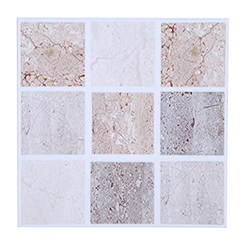 TARSHYRY Fliesenaufkleber, 18pcs Mosaikfliesen Dekorative Wandfliesen Kleber Wandfliesen mit PVC -Materialschale und Stickfliesenaufklebern für Badezimmer Küche DIY Home Decor (005) von TARSHYRY