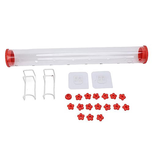 TARSHYRY Hummingbird -Feeder für Outdoors, 40 cm Vogelfuttervogel -Feeder für Outdoors Fenster Hummingbird Feeder Transparent Hummingbird Wassertrinkernährung Rohr von TARSHYRY