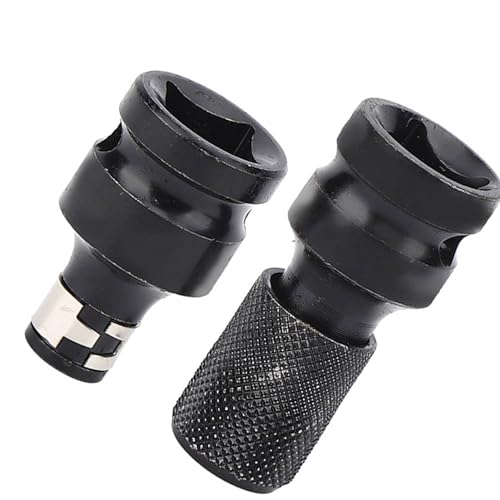 TARSHYRY Impact Socket -Adapter, Schraubenschlüssel -Hex Shank Chuck Konvertierungskit 1/2 1/4 Zoll Quadratwechsel Sockeladapterumwandlung mit Komforthandle Sockeladapter für Impact Treiberschlüssel von TARSHYRY