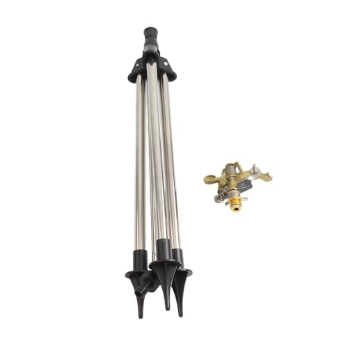 TARSHYRY Impact Sprinkler Spike Basis Hochleistungszink -Legierung Wasser Sprinkler Drehen Sie Große Flächenabdeckung Universal Stecker (Stativbasis) von TARSHYRY
