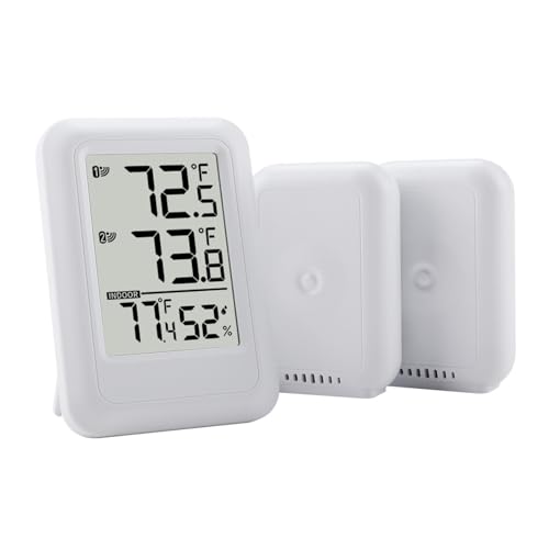 TARSHYRY Innen-Außen Thermometer Hygrometer mit 2 Sensoren 2,56 Zoll Anzeige für Temperatur-Luft Feuchtigkeit überwachung-40 °C Bis 60 °C-9,9 °C Bis 60 °C 10%-99% RH von TARSHYRY