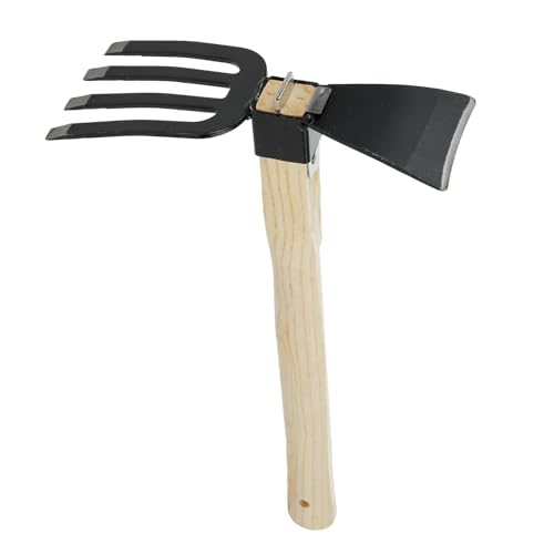 TARSHYRY Kleine Acht Hacke mit Kurzem Holzgriff Handhacke Gartenwerkzeug Ideal Zum Unkraut oder, die Holz und Kohlenstoffstahl Lockern (Type C) von TARSHYRY