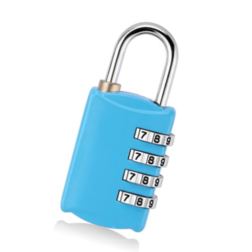 TARSHYRY Kombination Vorhängeschloss Zinklegierung High Security Code Schloss für Gepäckanmeldungsschränke Fitnessstudioskiste mit Schubladen, Kleine und Leichte 4 -stellige (Himmelblau) von TARSHYRY