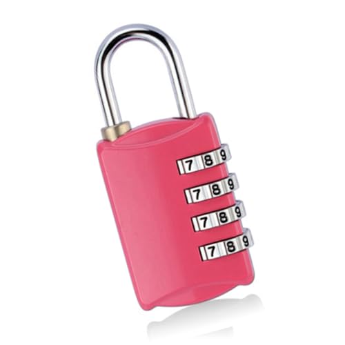 TARSHYRY Kombination Vorhängeschloss Zinklegierung High Security Code Schloss für Gepäckanmeldungsschränke Fitnessstudioskiste mit Schubladen, Kleine und Leichte 4 -stellige (Rosenrot) von TARSHYRY