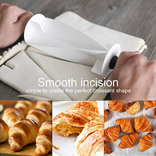 TARSHYRY Konditorschneider -Werkzeug, Croissant Roller Cutter Rolling Pin Croissant Cutter Teig Pastry Wheel Rad Donut für Fondant Pizza Cookie Konditor Kuchen von TARSHYRY