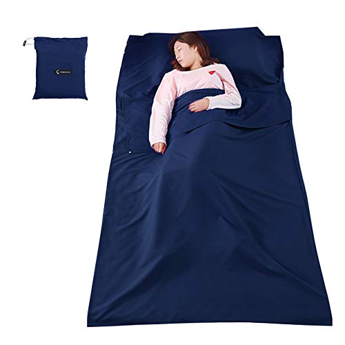 TARSHYRY Leichtes Camping Sleeping Bag Liner Atmungsaktiver Reisetsack für Outdoor -Aktivitäten (Mondlicht blau) von TARSHYRY