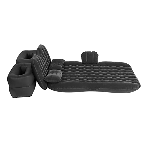 TARSHYRY Luftmatratze, Aufblasbare Bettluftbetten Kissen Camping Matratze Schlafpolster für Camping mit PVC -Material für Innen- und Fahrt -Reisen nach Hause Wanderwagen Rücksitz (Black) von TARSHYRY