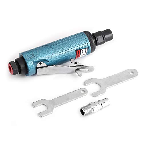 TARSHYRY Luftwäsche Mühle, 1/4 '' Winkelstabmühle Rechte Winkelstabmühle Schnittluft Pneumatic Winkel Würfel Stempelstaber Streicher Polierer Winkel Die Stempelmühle (BLUE) von TARSHYRY