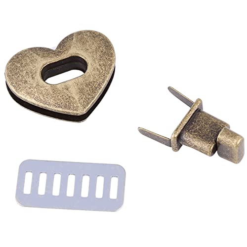 TARSHYRY Metall -Turn -Schleusen Verschluss, Twist ClaSPs 2 Farben 5 Sätze Herzförmiges Metallverschluss Drehen Schloss Twist Lock Bag Hardware Handtasche Accessoire Accessoire (Bronze) von TARSHYRY