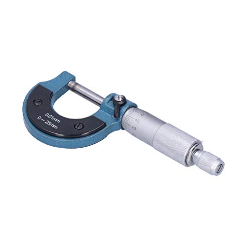 TARSHYRY Mikrometer, Messgeräte -Messwerkzeug 0‑25 Mm 0.01 Mm Maschinist -Werkzeug Außenmikrometermessungstool mit Kasten Außenmikrometer für Enthusiast oder Profi von TARSHYRY