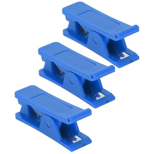 TARSHYRY Rohrschneider, Schlauchschneider 3pcs PTFE 1/8 Bis 3/4 Zoll Glatt mit Klingenschlauchschneider für Nylon PVC PU -Rohr Geschnitten (BLUE) von TARSHYRY