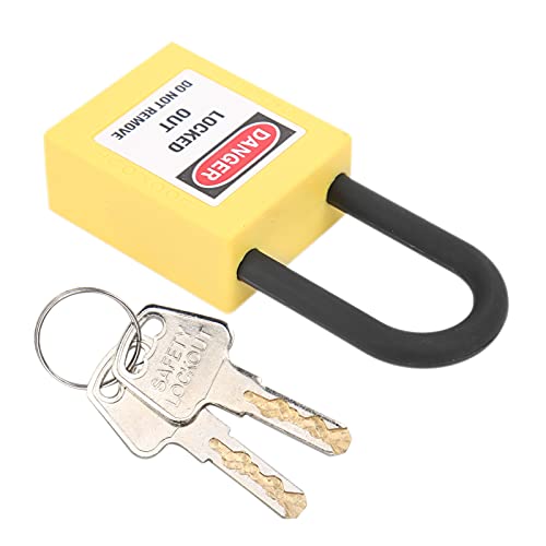 TARSHYRY Sicherheitsvorhängeschockset, Lock -Marke -Out Vorhängeschloss 38mm Isolation Security Lockout Tagout Kit für die Baustelle (YELLOW) von TARSHYRY
