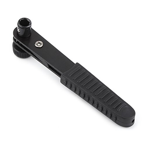 TARSHYRY Sockelschlüssel, Mini -Ratschenschlüssel 1/4in Schwarzer Ratschenschlüsselschraubendreher Griff und Bit Treiber 1/4 Ratschenschlüssel für Fahrer Bits Quick Socket Tool von TARSHYRY