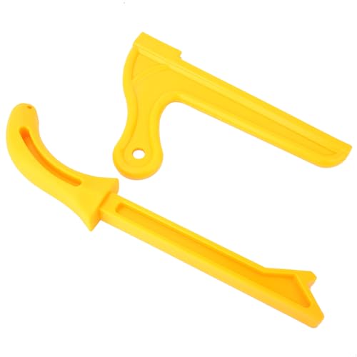 TARSHYRY Tischsägenzubehör, Holzbearbeitungswerkzeuge 2pcs Gelb Plastik 2-in-1 Holzsägen Push Stick Praktische Sicherheitsschubblock Tischsäge Push Stick Holzbearbeitung Werkzeug von TARSHYRY