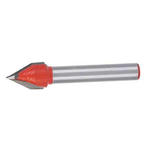 TARSHYRY V Groove Router Bit, Routerzubehör 60 ° Mm 1/4 "Cutter Tool V Form Wolfram -Stahl -CNC Bits Zum Grooven in Vielen Werkstücken in Holzbearbeitungsprojekten von TARSHYRY