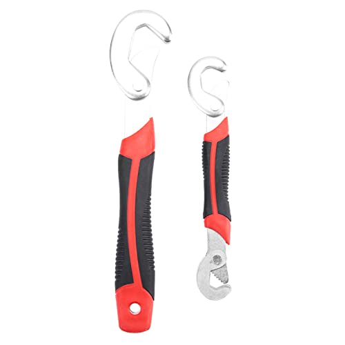 TARSHYRY Verstellbarer Schraubenschlüssel, Rohrspannschreiber 2pcs Doppelkopfschlüssel Multi -Funktion Universal Spanner Universal Wrench für Wasserhähne, die Rohre Duschköpfe Verbinden von TARSHYRY