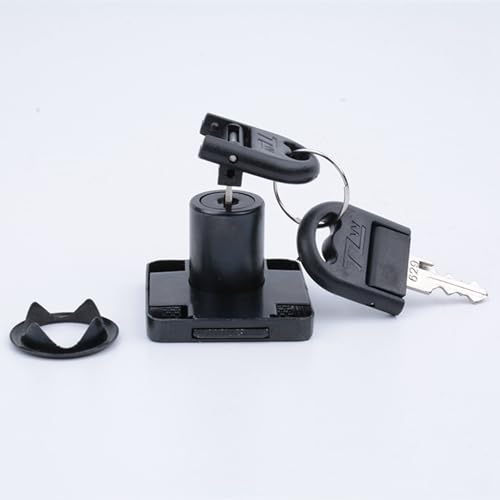 TARSHYRY Zink Legierung Kabinettstür Schloss Anti -Diebstahl Rostbrichte Schlüsselmöglichkeiten Büroschublade Poliert (BLACK) von TARSHYRY