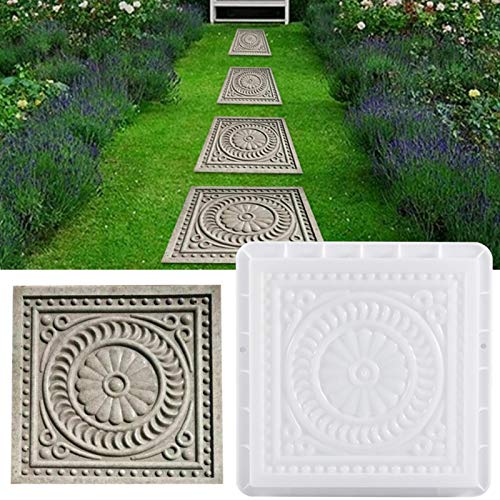 TARTIERY Betonform Gehweg Form Gehwegen Plastikformen Für Beton Garten Gehwegen Trittsteinen, Rasen Pflaster Fertiger Auffahrt Walk Road, Beton Trittstein Form Formen Steine Steinplatten Garten Patio von TARTIERY
