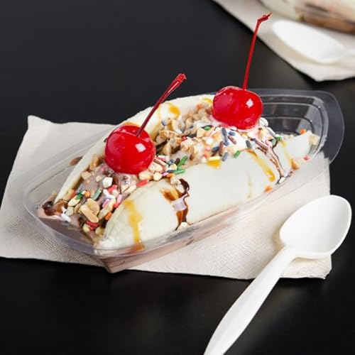 Kompostierbares Eiscreme-Boot/Bananen-Split, Kunststoff, 50 Stück von TAS-TY
