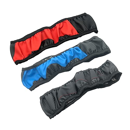 TASEKI Lenkradabdeckung Carbonfaser Atmungsaktive Auto-Lenkradabdeckung Anti-Rutsch PU-Leder Universal 37-38cm Lenkradabdeckungen Dekoration Zubehör Auto Lenkradbezug(11 Star Yellow) von TASEKI