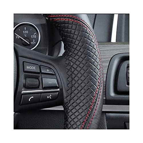 TASEKI Lenkradabdeckung Weiche Anti-Rutsch-Lenkrad-Geflecht Mit Nadelfaden 38cm Echtes Leder Auto-Lenkradbezug Auto Lenkradbezug(11 Star Yellow) von TASEKI