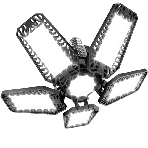 TASINUO Garagenlampe LED 160W 1 Stück, 16000LM 6500K Sehr Helle LED Werkstatt Deckenleuchte, Deckenlampe mit 5+1 Verstellbaren Panel, Kellerlampe für Garage Werkstatt Lager Keller TASINUO Garagenlampe LED 160W 1 Stück, 16000LM 6500K Sehr Helle LED Werkstatt Deckenleuchte, Deckenlampe mit 5+1 Verstellbaren Panel, Kellerlampe für Garage Werkstatt Lager Keller von TASINUO