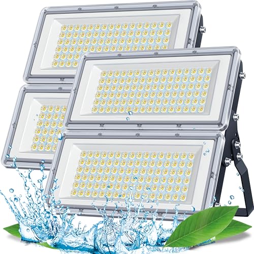 TASINUO LED Strahler Außen 200W 2 Stück, 20000LM Superhell Fluter Außen, Aussenstrahler Wasserdicht IP67, 7000K Außenstrahler LED Scheinwerfer 85-265V für Garten, Garage, Fabrik, Sportplatz von TASINUO