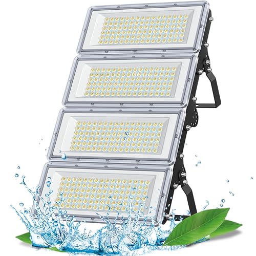 TASINUO LED Strahler Außen 400W, 40000LM Superhell Fluter Außen, Aussenstrahler Wasserdicht IP67, 7000K Kaltweiß Außenstrahler LED Scheinwerfer 85-265V für Garten, Garage, Fabrik, Sportplatz von TASINUO