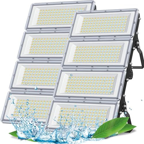 TASINUO LED Strahler Außen 400W 2 Stück, 40000LM Superhell Fluter Außen, Aussenstrahler Wasserdicht IP67, 7000K Außenstrahler LED Scheinwerfer 85-265V für Garten, Garage, Fabrik, Sportplatz von TASINUO