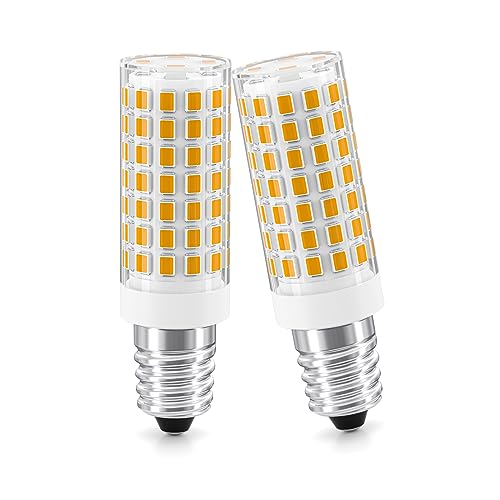 TASMOR E14 LED Glühbirne 5W, Warmweiß 800Lm 3000K Lampe, ersetzt 50W Halogenlampe, Nicht dimmbar für dunstabzugshaube Kühlschrank Schlafzimmer Wohnzimmer, 2er Pack von TASMOR