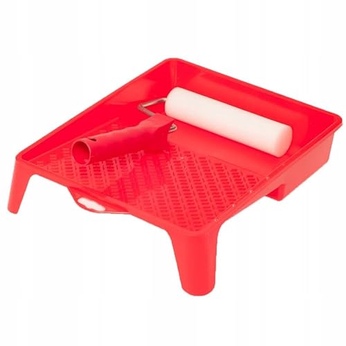 FOLTAPE Moltopren Malerset 15cm mit Metallgriff – Farbroller-Set mit Farbwanne, ideal für Ölfarben, Acryllacke und wasserbasierte Lacke, hochwertige Schaumstoffwalze für gleichmäßigen Farbauftrag FOLTAPE Moltopren Malerset 15cm mit Metallgriff – Farbroller-Set mit Farbwanne, ideal für Ölfarben, Acryllacke und wasserbasierte Lacke, hochwertige Schaumstoffwalze für gleichmäßigen Farbauftrag von TAŚMY FOLIE NARZĘDZIA FOLTAPE