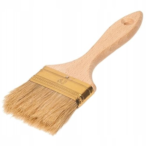 Flachpinsel Englisch Holz 36mm | Malerpinsel mit Natur- & Kunstborsten | Ideal für Lacke, Lasuren & Emulsionsfarben | Ergonomischer Holzgriff für präzises Arbeiten | Profi & Heimwerkerbedarf von TAŚMY FOLIE NARZĘDZIA FOLTAPE