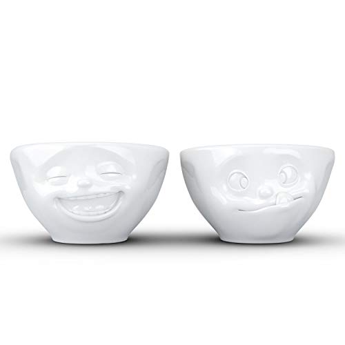 TASSEN.TV Kleines-Schälchen Set Nr. 3 100ml weiß lachend&lecker [A] von Tassen