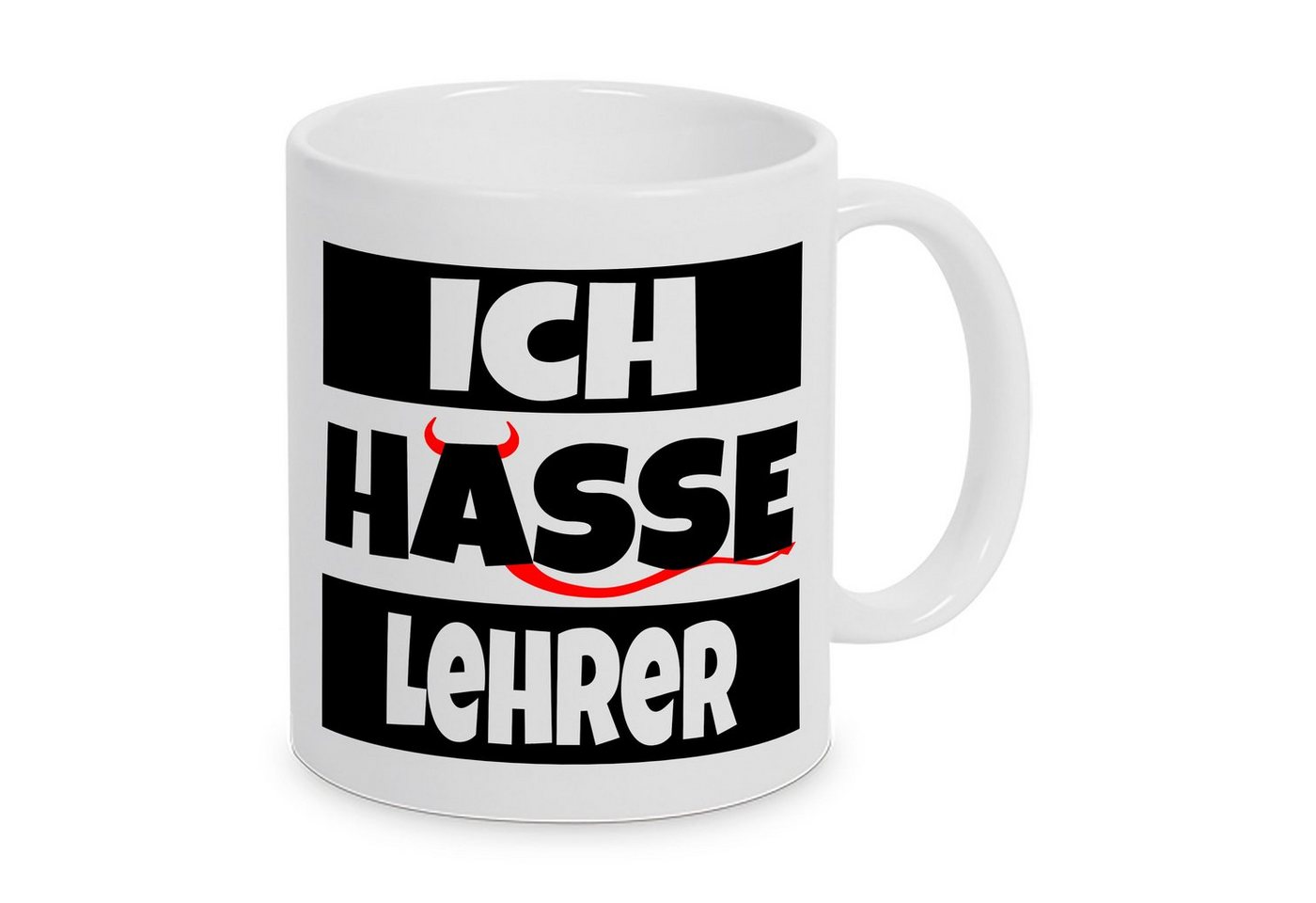 TASSENKING Tasse, ICH HASSE LEHRER - Tasse - Kaffeebecher - Geschenk von TASSENKING