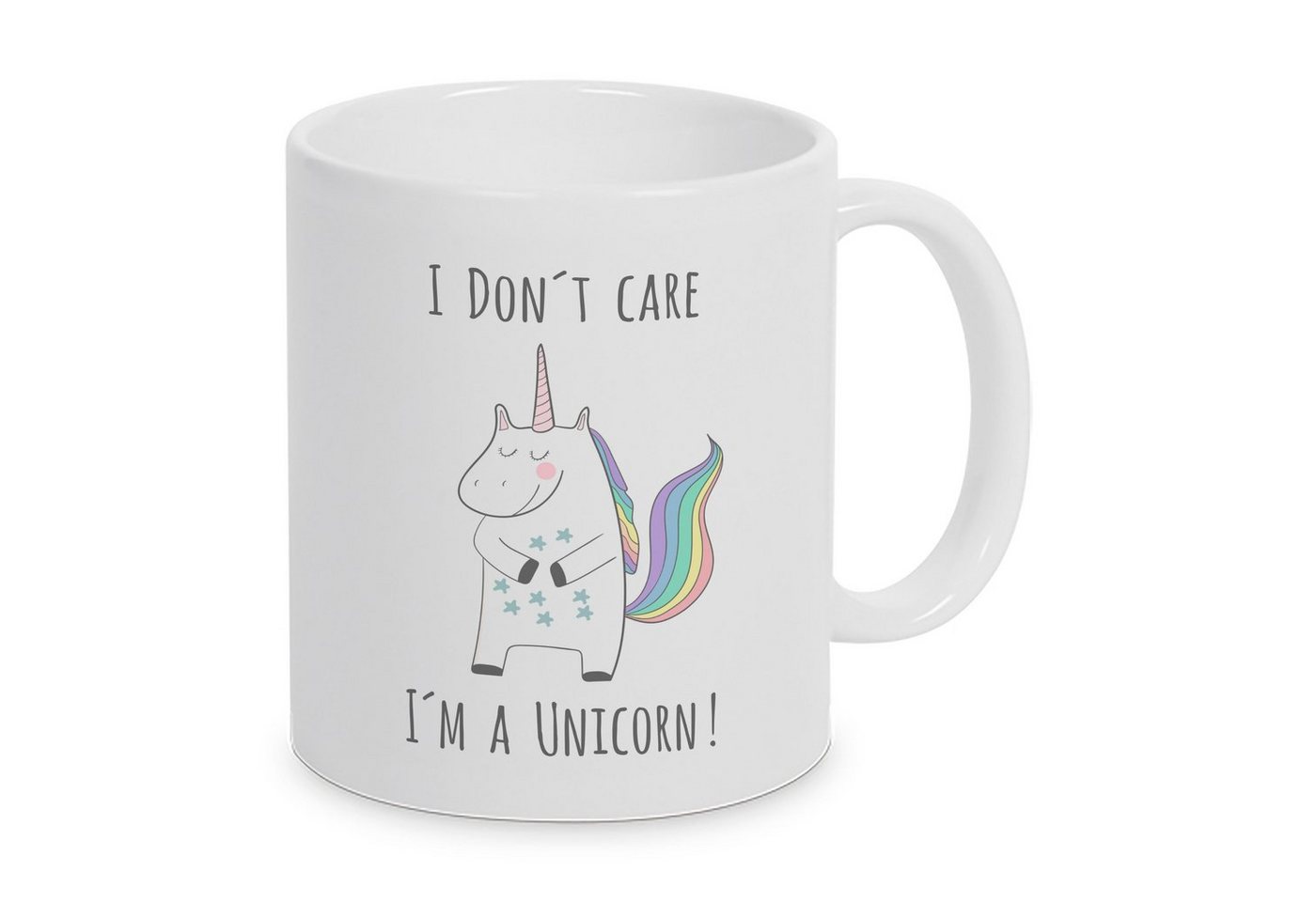 TASSENKING Tasse, I don´t Care, I´m a Unicorn - Tasse - Kaffeebecher - Geschenk von TASSENKING