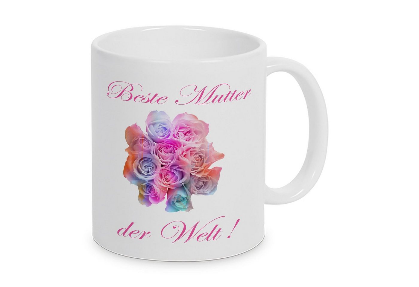 TASSENKING Tasse, Beste Mutter der Welt (Blumen) - Tasse - Kaffeebecher - Geschenk von TASSENKING