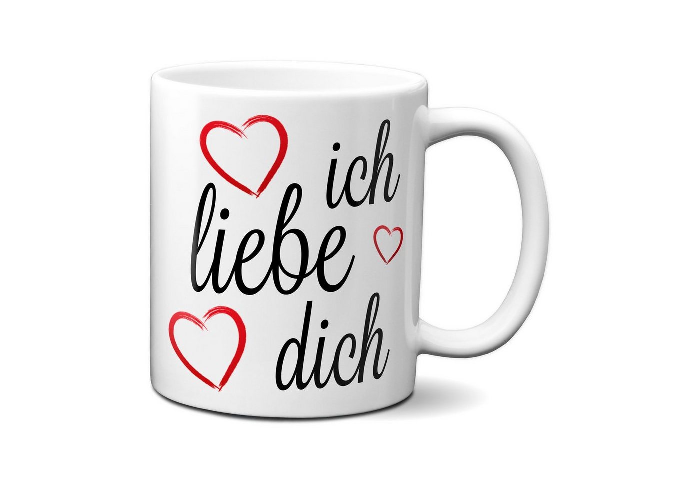 TASSENKING Tasse, Ich liebe Dich ! (mit 3 Herzen) von TASSENKING