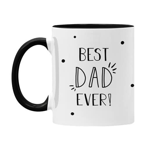 Vatertag Tasse Geschenkidee - Für den besten Papa der Welt für Vatertag, Geburtstag (Best Dad ever - Schwarz) von TASSENPALAST