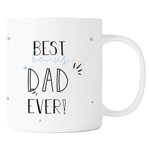 Vatertag Tasse Geschenkidee - Für den besten Papa der Welt für Vatertag, Geburtstag (Best Bonus Dad - Weiß) von TASSENPALAST