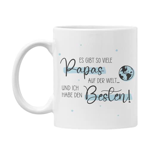 Vatertag Tasse Geschenkidee - Für den besten Papa der Welt für Vatertag, Geburtstag (Bester Papa - Hellblau) von TASSENPALAST