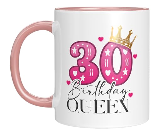 TassenTicker - Birthday Queen - Kaffeebecher - 30. Geburtstag - Jubiläum - runder Geburtstag - Geburtstagsgeschenk - Geschenkidee - Frauen - pink TassenTicker - Birthday Queen - Kaffeebecher - 30. Geburtstag - Jubiläum - runder Geburtstag - Geburtstagsgeschenk - Geschenkidee - Frauen - pink von TassenTicker