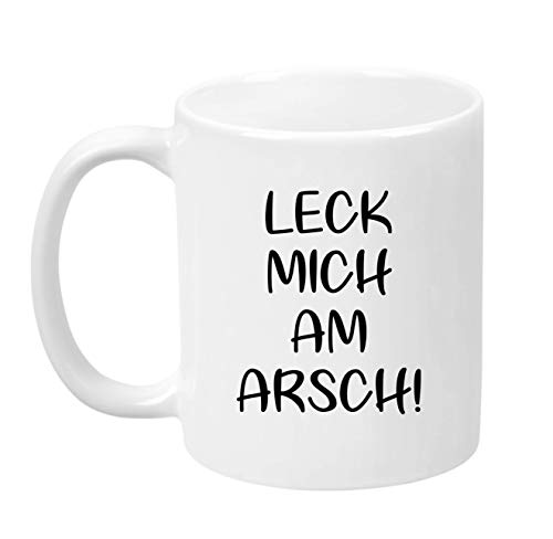 TassenTicker - ''Leck Mich am Arsch!' - Kaffeetasse - Tasse - Arbeit - Geschenk - lustige Tasse (Weiss) von TassenTicker