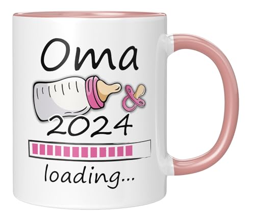 TASSENTICKER - Oma Loading 2024 - für werdende Omas - mit Mädchen oder Junge - Verkündung Schwangerschaft - Enkel, Enkelin - Perfekte Geschenkidee von TASSENTICKER