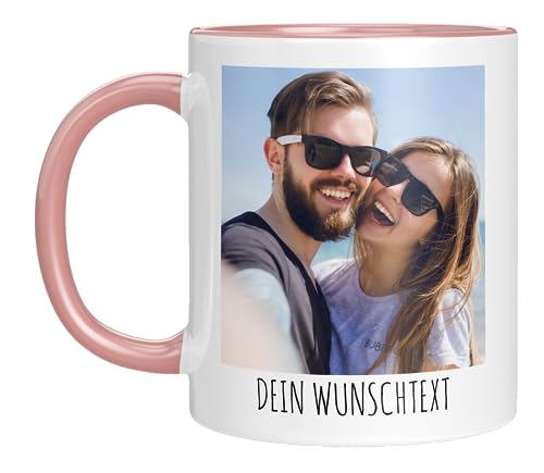 TassenTicker - Tasse selber gestalten - mit Bild und Foto - Personalisiert - Fototasse - bedrucken lassen - Geschenk - Werbetasse - Firmentasse - Logo (Rosa) von TassenTicker